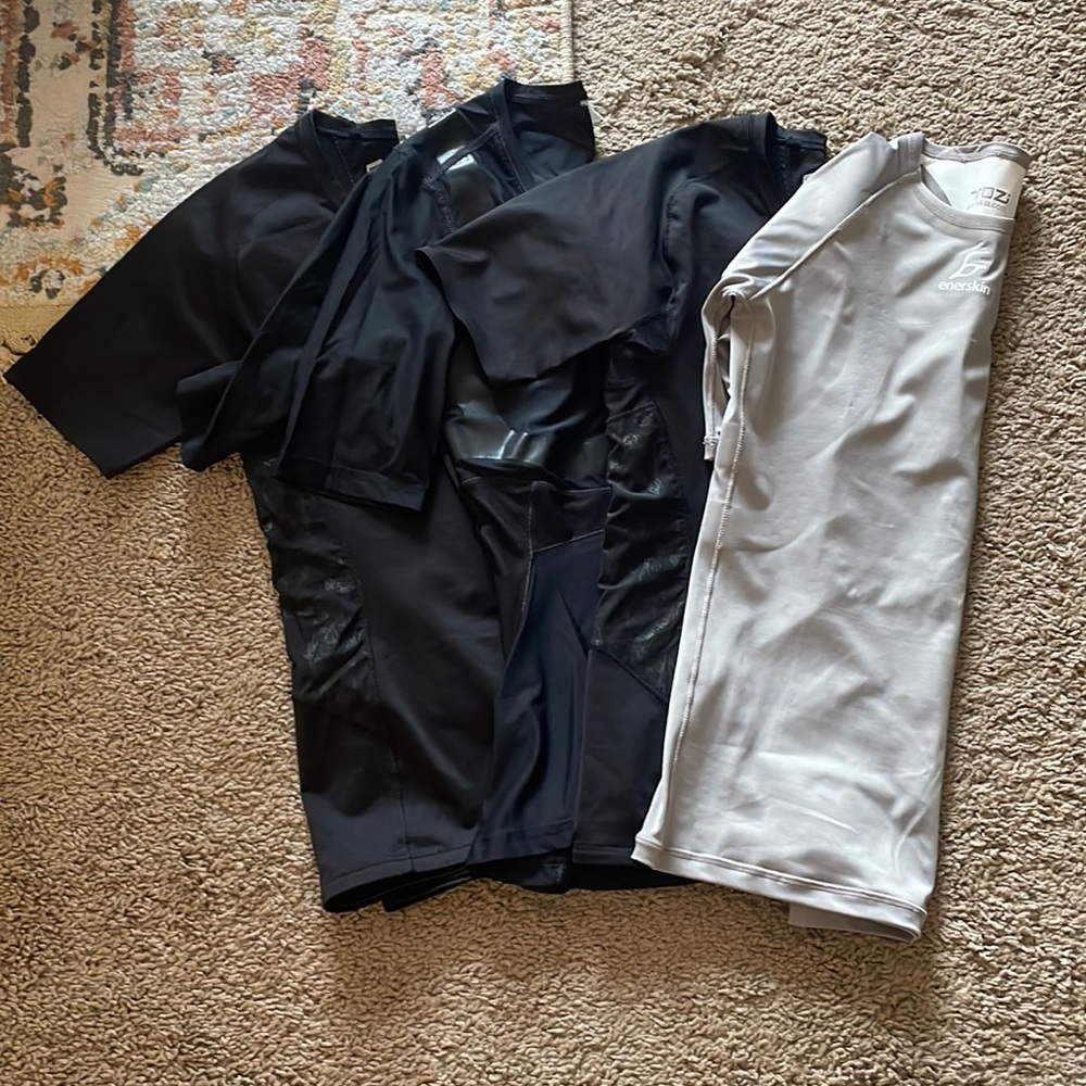 Set of 4 compression shirts Adidas, Second Skin, Enerskin